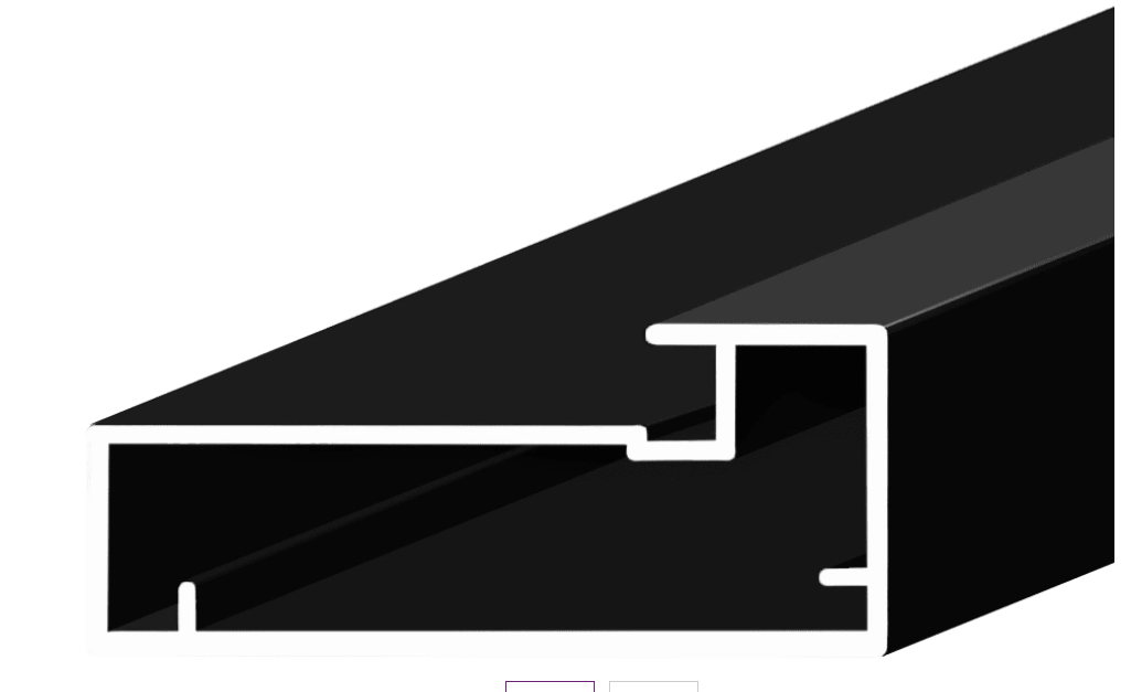 Алюминиевый профиль AQ Z-4 Черный Матовый 2,8 м (профиль рамочный широкий) 