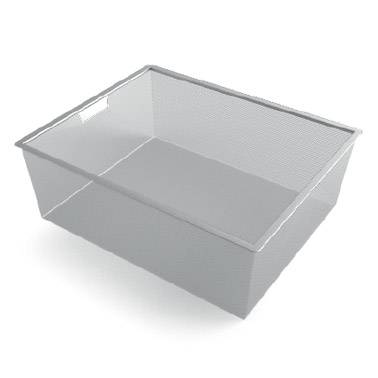 Корзина мелкосетчатая на 2 рельса Металлик 450х427х185 мм 