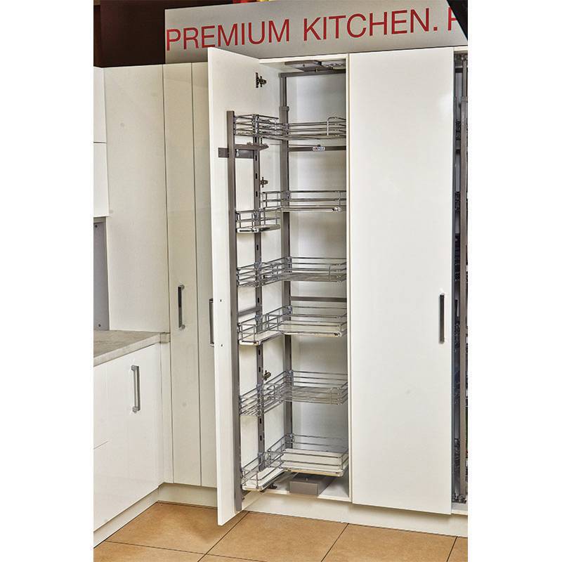 Колонна "Умная дверь" 450 мм донное крепл. / к фасаду Хром с доводчиком 549.68.723 Hafele 