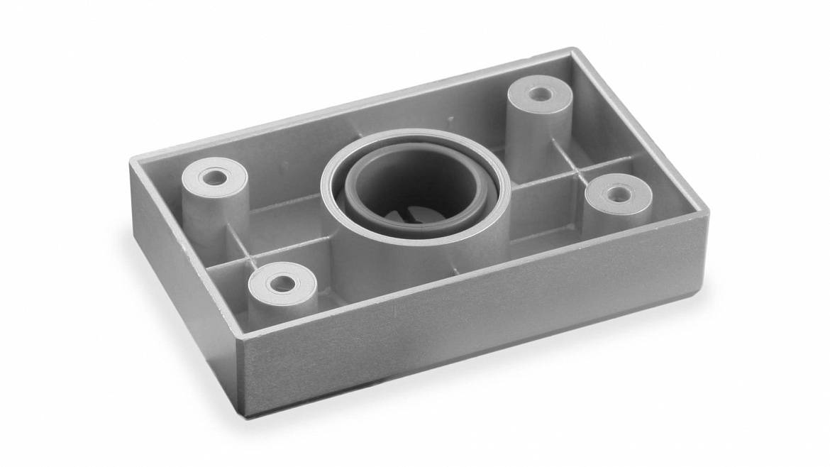 Опора регулируемая 20мм алюминий матовый 