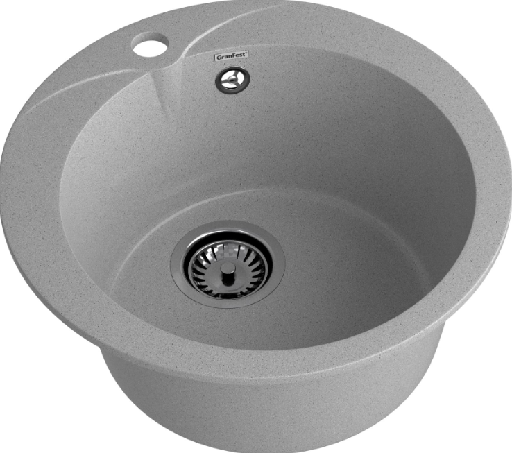 Мойка RONDO - Серый 480х480х194мм круглый 1 чаша GranFest GF-R480 серый 