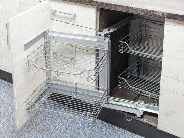 Магический "волшебный" уголок 900 мм бок. крепл. Хром с доводчиком LS2/900/R-N правый Lotti 