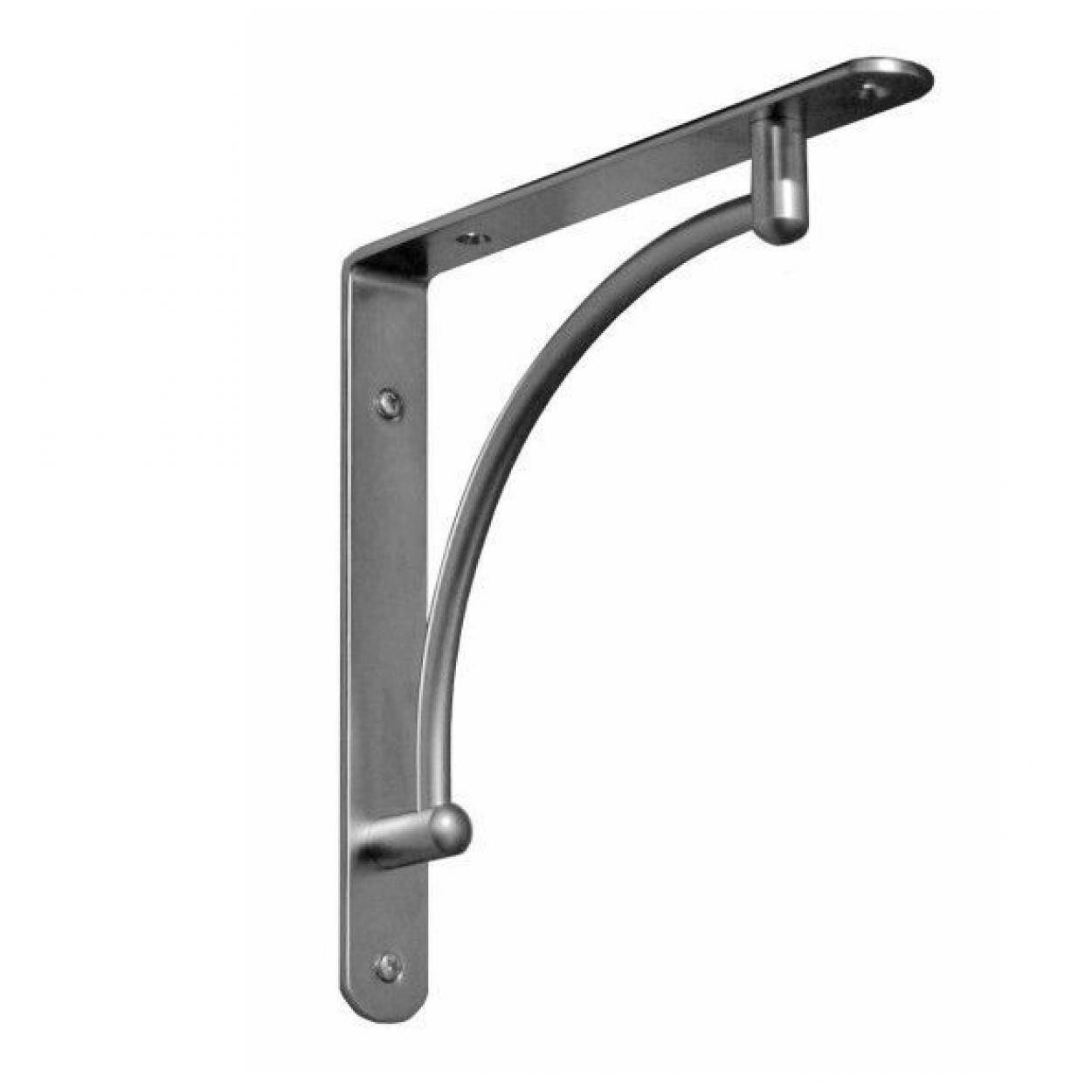 Кронштейн полкодержатель дугообразный Китай  хром матовый 