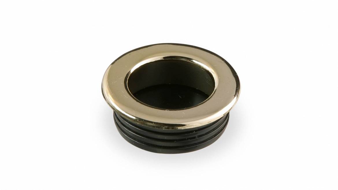 R-03 Ручка врезная 35 мм Золото/черный Пластик Валмакс