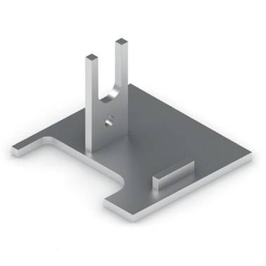 4 в 1 Заглушка торцевая для вертикального профиля FUSION Хром матовое 