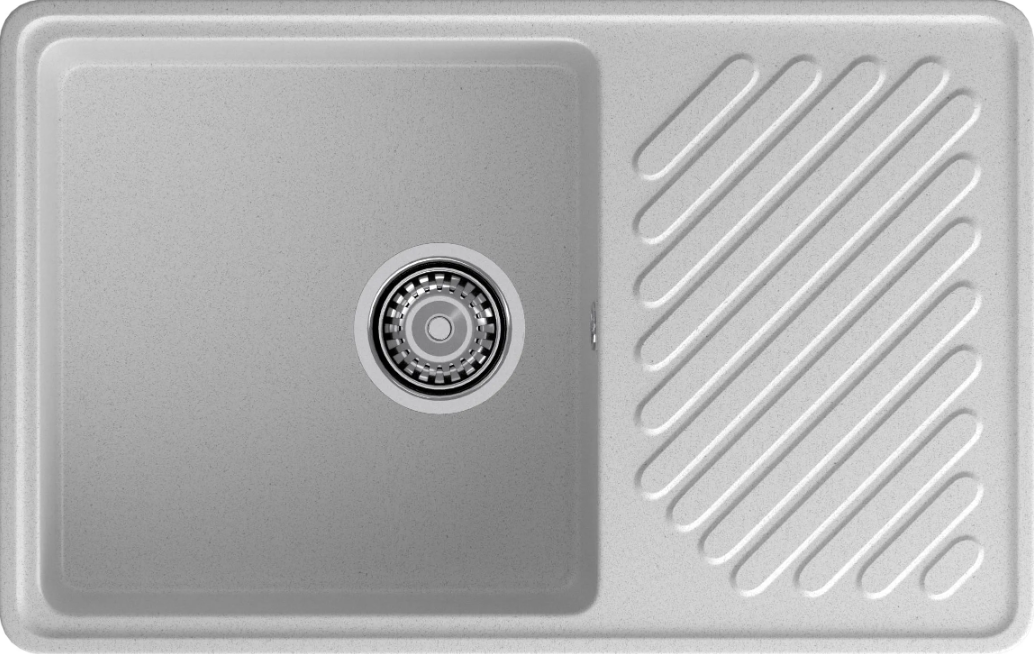 Мойка QUARZ - Серый 860х480х180мм прямоугольный 1 чаша БЕЗ СИФОНА GranFest GF-ZL-52 