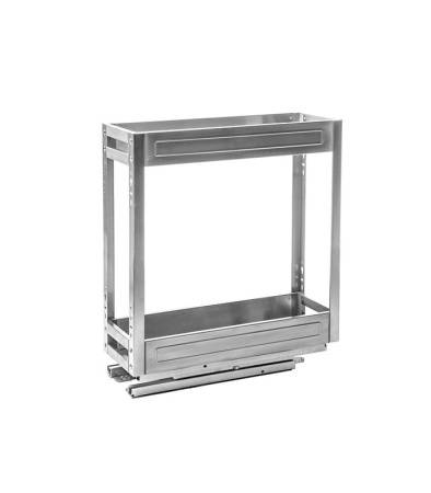 Бутылочница 2 яруса 200 мм донное крепл. нержавеющая сталь с доводчиком SS2/200D/D Lotti