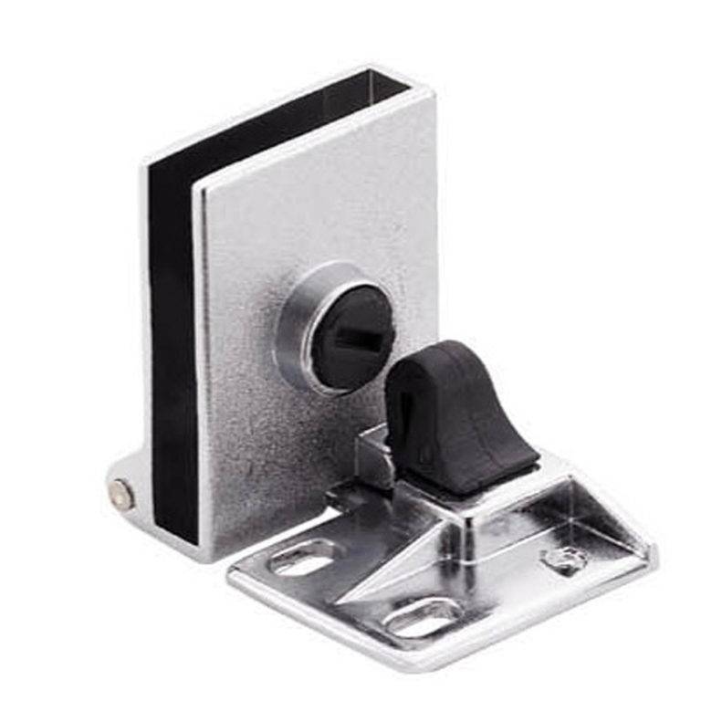 Петля для стекла  (без сверления) хром 