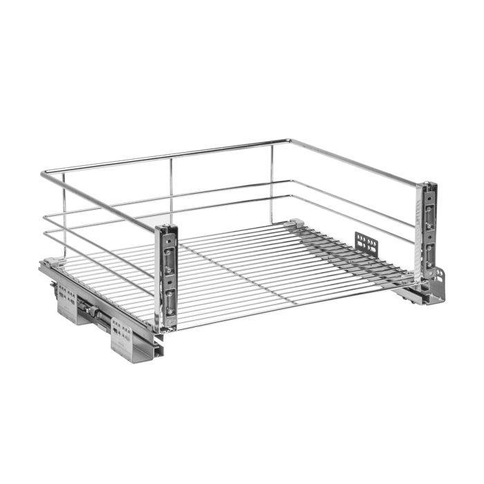 Корзина выкатная 600 мм донное крепл. / к фасаду Хром с доводчиком LS1/600K1/D Lotti 