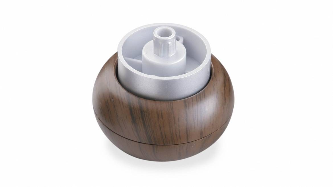 Опора H-026 45 мм вишня+сатин (матовый хром) 