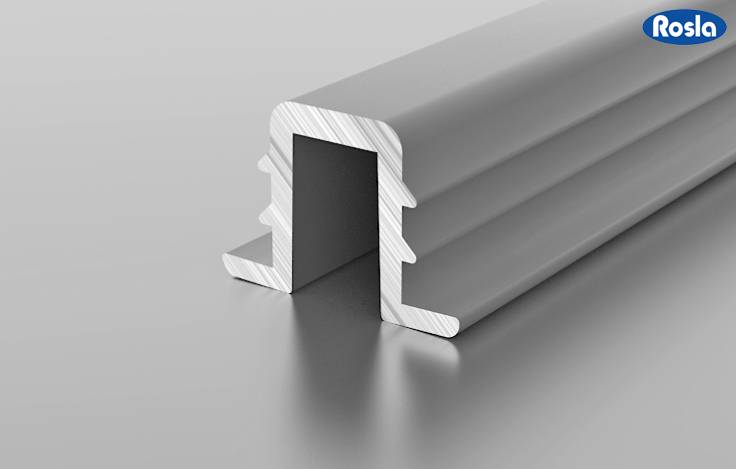 Алюминиевый профиль Росла F 1-06 анодированный 3 м (Врезная направляющая 1-полозная для KR-1) 