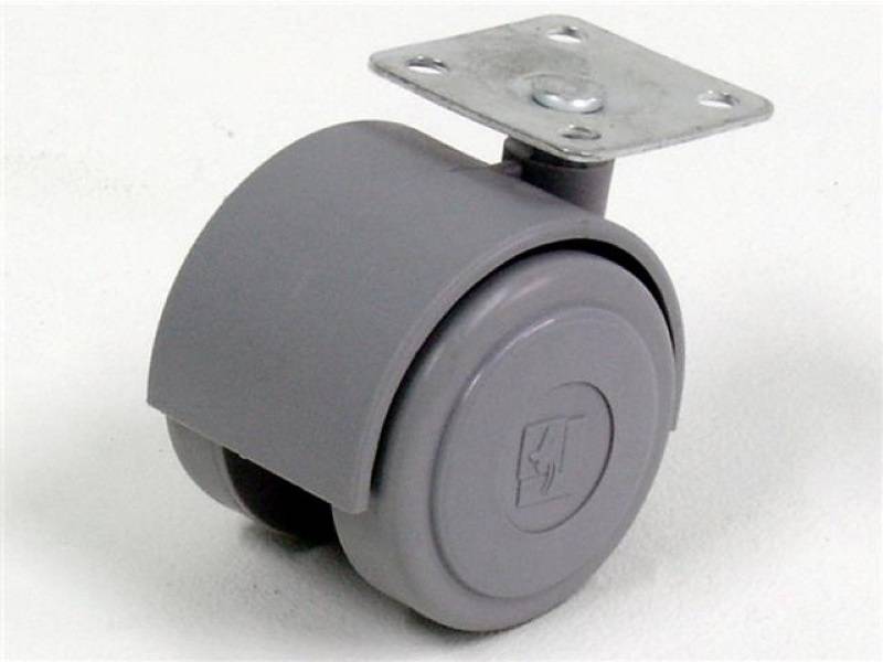 Опора колесная d=50 ОК 50 (ОК 1 50) с мягким ходом серый 