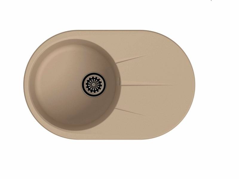 Мойка Rund 50F Крем 750х480х200мм овальный 1 чаша Ewigstein 50F 