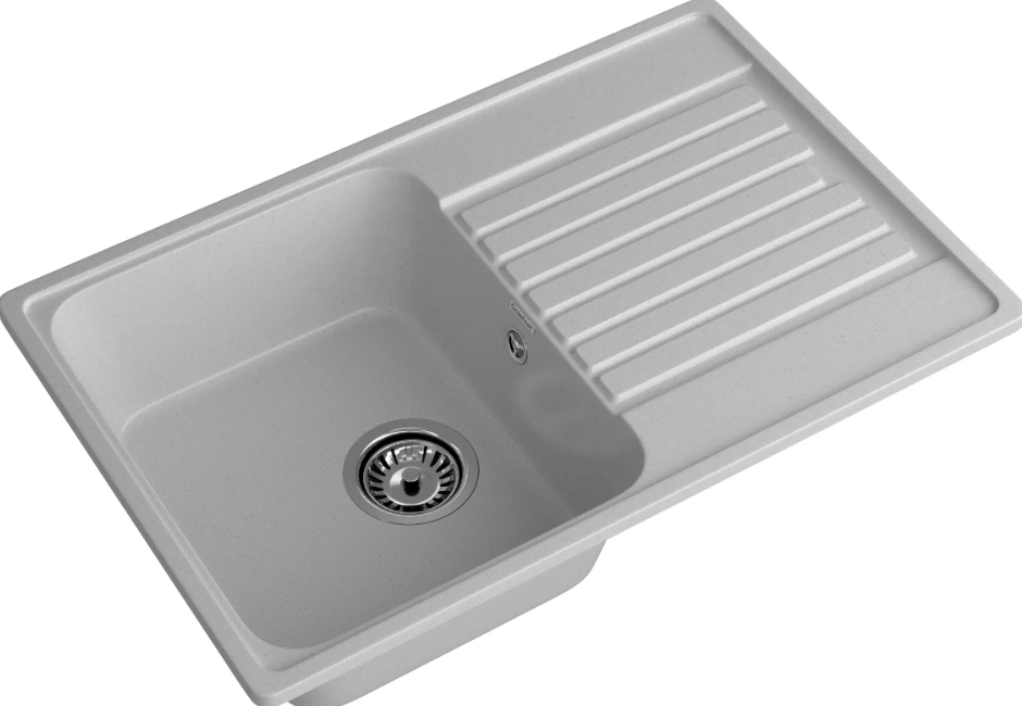 Мойка QUARZ - Серый 740х480х180мм прямоугольный 1 чаша БЕЗ СИФОНА GranFest GF-Z78 