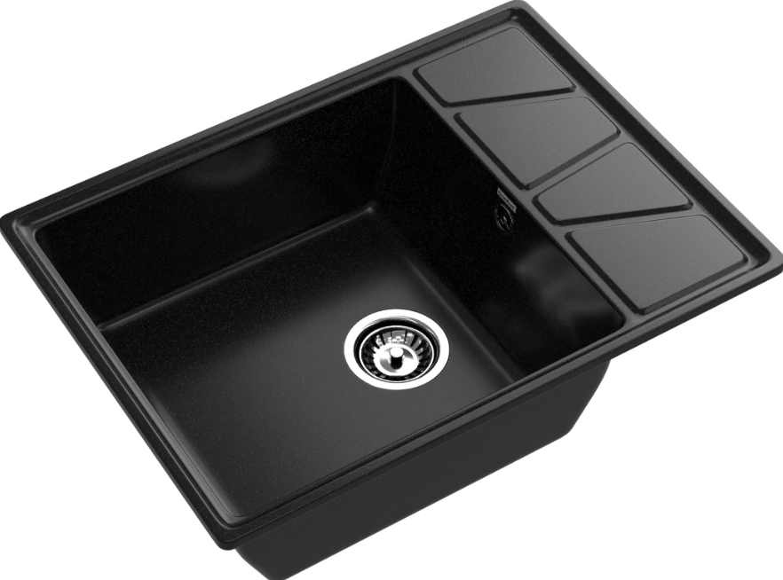 Мойка VERTEX - Черный 680х510х200мм прямоугольный 1 чаша GranFest V-680L черный 