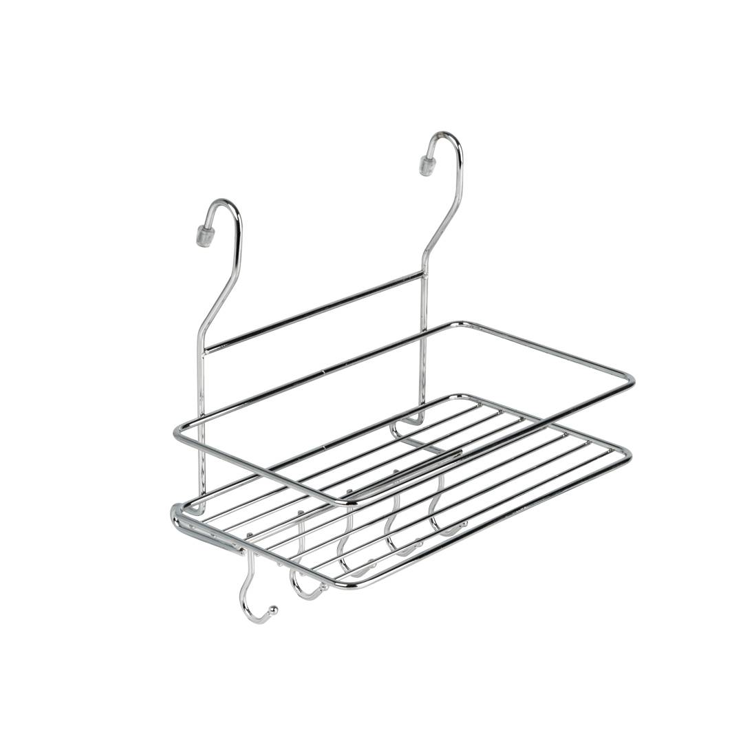 Полка одноярусная с крючками 246х251х256 мм хром MX-403 Lemax