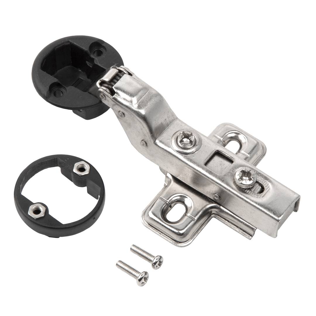 Петля для стекла 110 гр. МИНИ d26 мм Вкладная Lemax с доводчиком никель (загл. хром) 