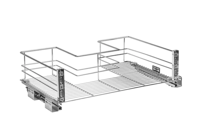 Корзина выкатная 900 мм бок. крепл. / к фасаду Хром с доводчиком LS1/900M/D Lotti 