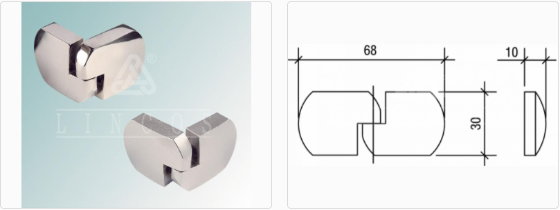 Петля правая СК 11 (04) матовый никель Линкос 
