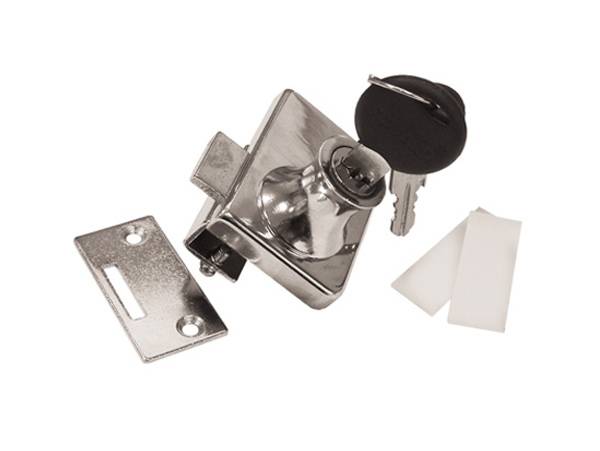 Замок 805 на двустворчатую дверь хром 