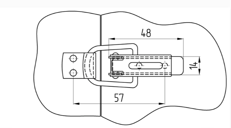 Замок фиксации для раздв. столов ДГ 004 