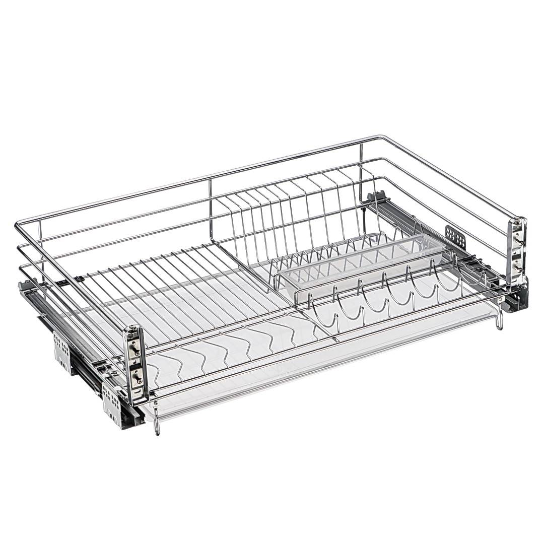 Сушка выкатная 800 мм бок. крепл. / к фасаду Хром с доводчиком SND-03-800 Lemax 