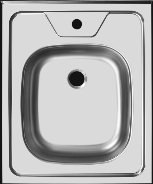 Мойка Стандарт - Матовый 500х600х150мм прямоугольный 1 чаша 0,5 мм (малый слив) БЕЗ СИФОНА UKINOX ST