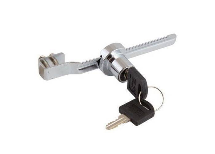 Замок реечный 140 мм для раздвижной двери хром 