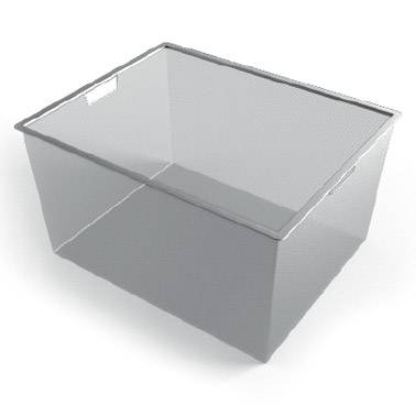 Корзина мелкосетчатая на 3 рельса Металлик 450х427х285 мм 