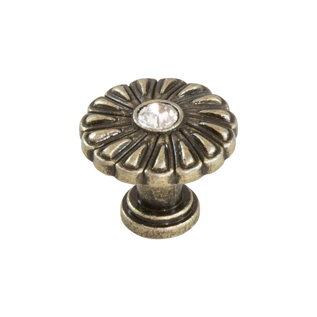 CRL31 OAB Ручка кнопка Оксидированная бронза Кристалл KERRON