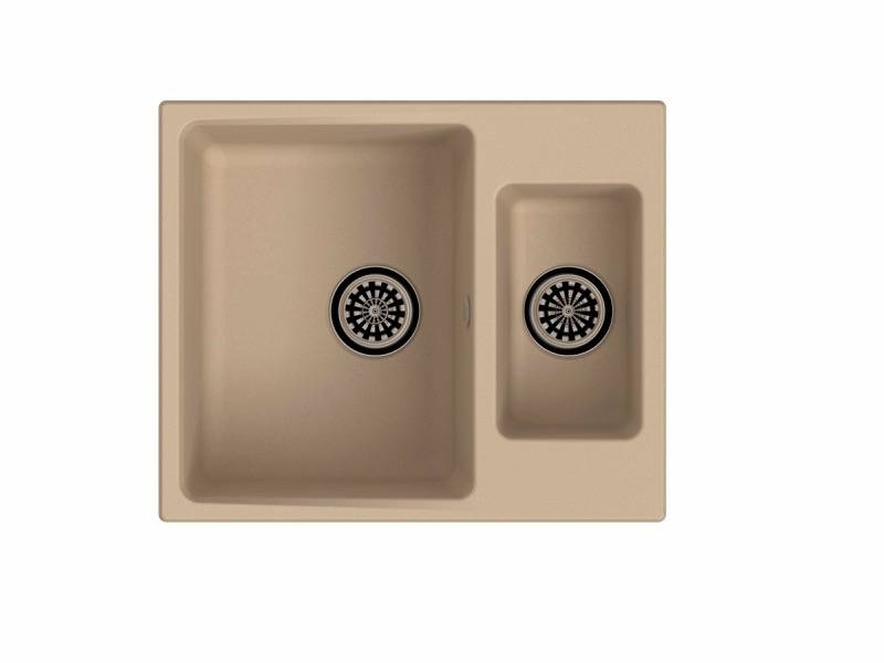 Мойка Gerd 60K Крем 600х500х200мм прямоугольный 1,5 чаши Ewigstein 60K 