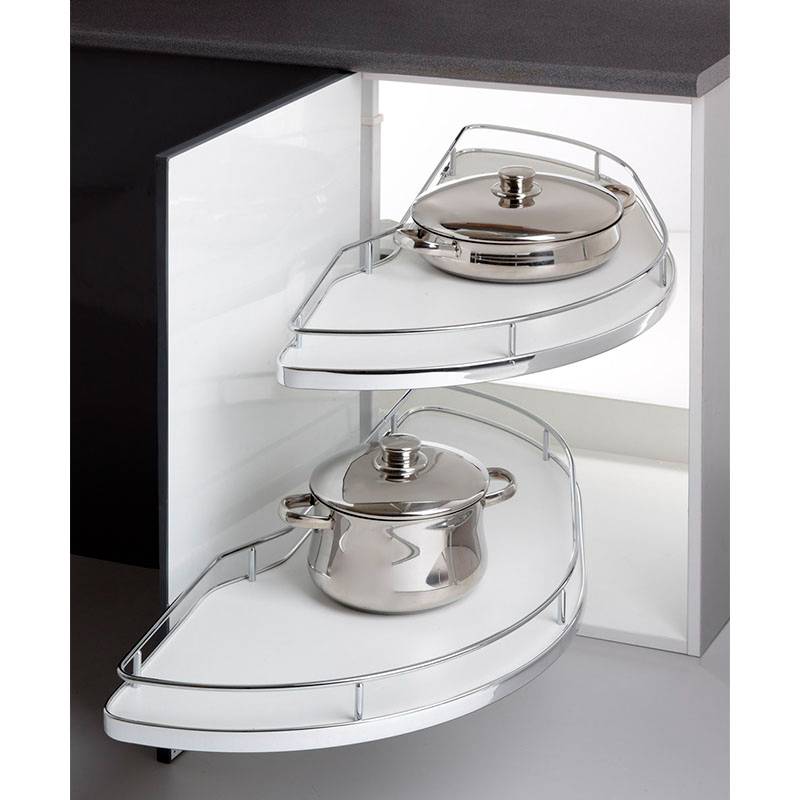 Механизм выкатной типа "лепесток" 900 мм бок. крепл. Хром с доводчиком 549.39.245 правый Hafele 