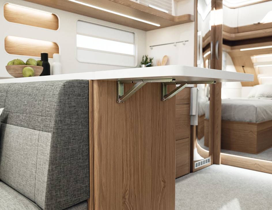 Консоль откидная Hafele 250х85 желтое хроматирование 40 кг на пару 