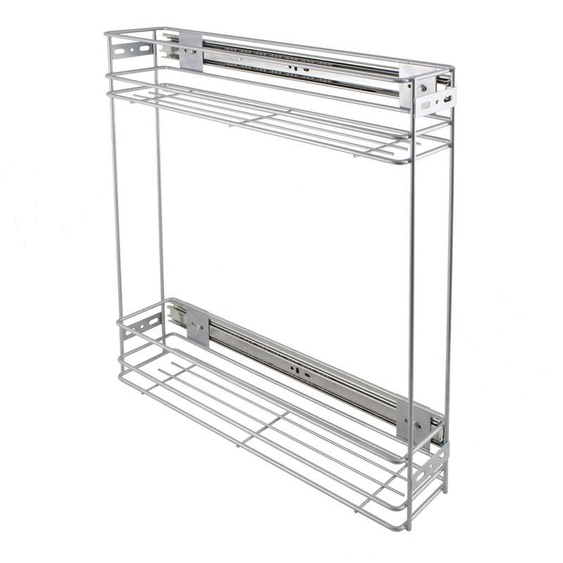 Бутылочница 2 яруса 150 мм бок. крепл. универсальный металлик бриллиант Мастер Кларк