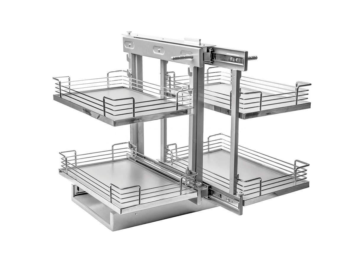 Магический "волшебный" уголок 800 мм донное крепл. Хром с доводчиком LW2/800/MC Lotti 