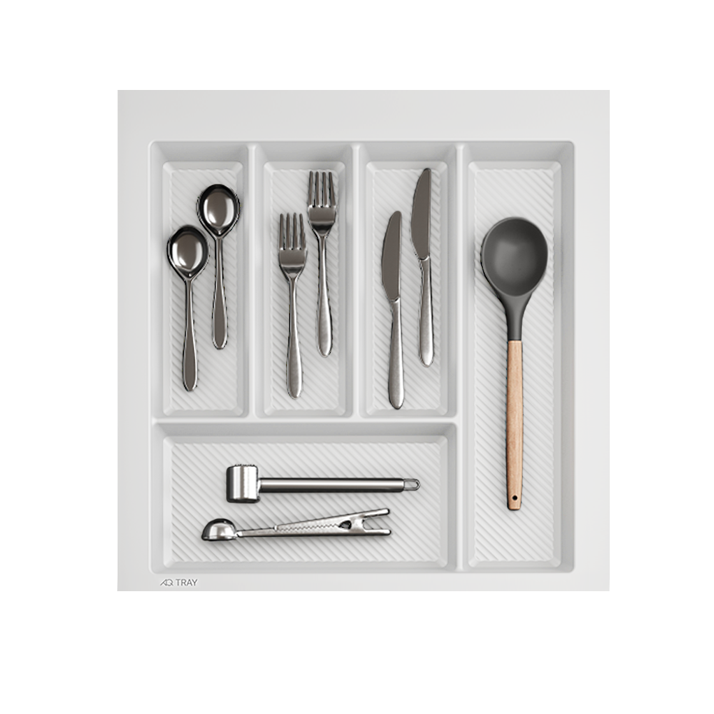 13.0073 Лоток для столовых приборов 500мм белый Tray 450х490мм AQ 