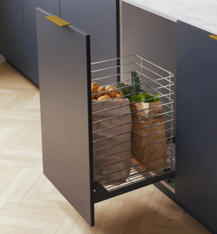 Корзина для Карго Мини ниж. одноуров. Вариант Мульти 300 мм донное крепл. Оцинк корз+направ REJS 