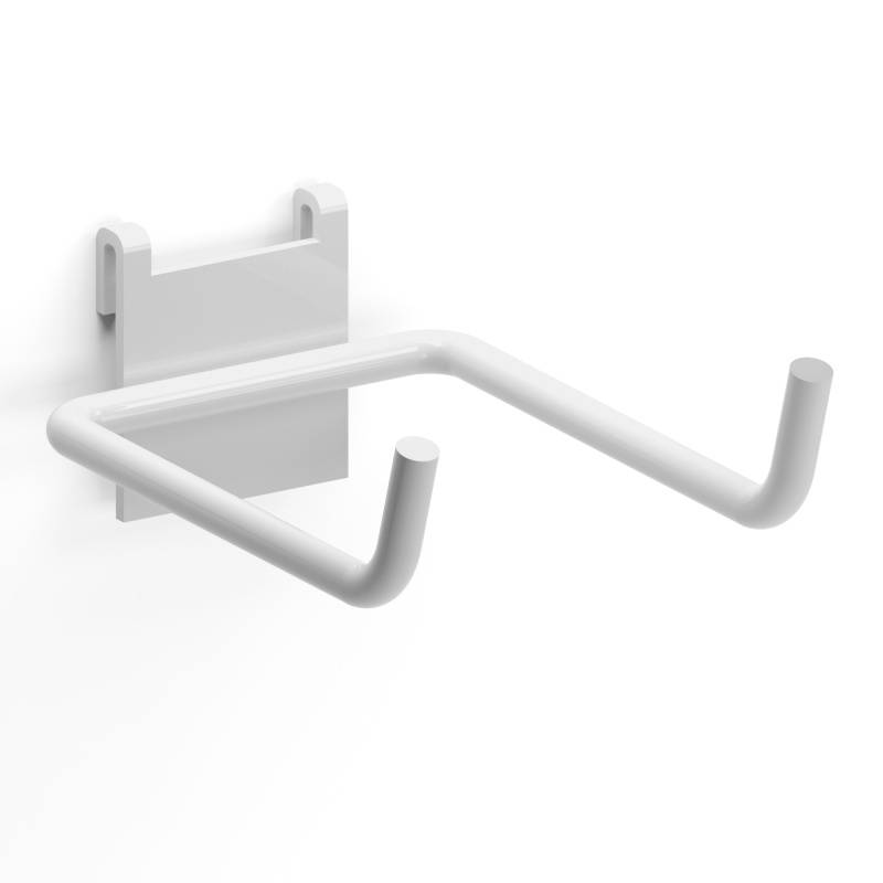 Крючок двойной длинный для перфорированной панели, 36х55х82 мм Металлик 