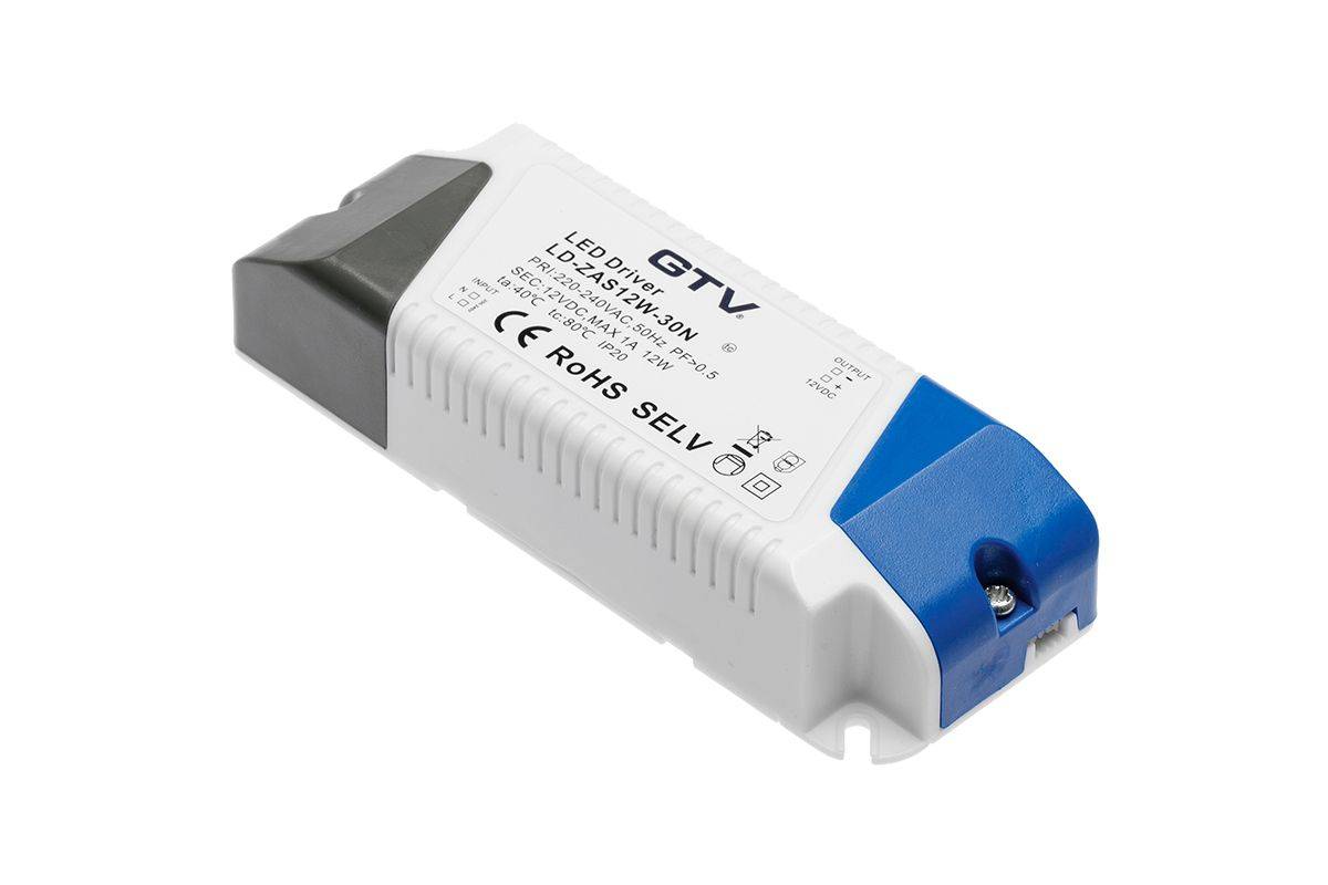 Трансформатор для светодиодов 220V 12V 6W LD-ZASL6W-30 