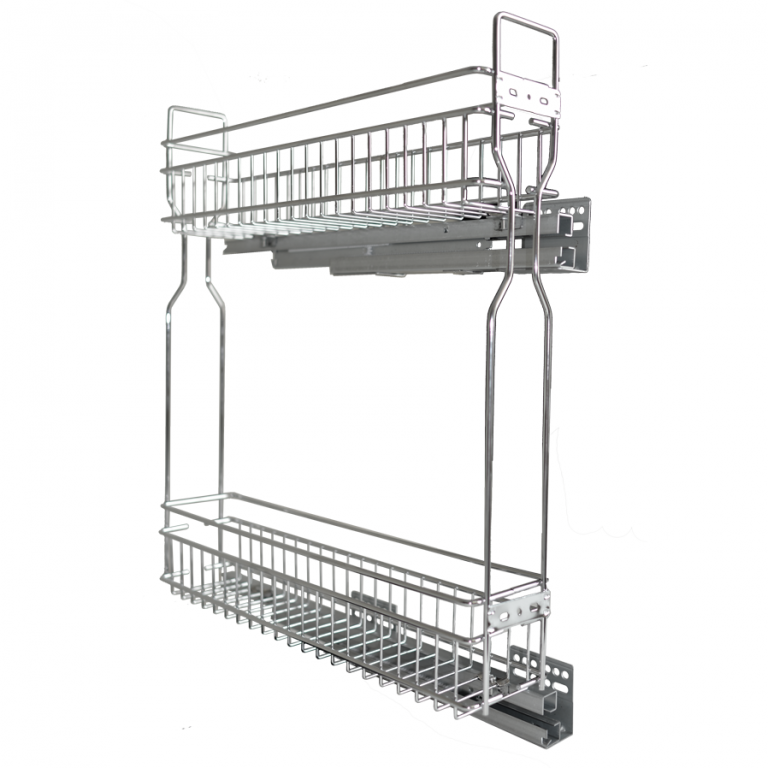 Бутылочница 2 яруса 200 мм бок. крепл. правый хром с доводчиком LS2/200IR/D-E3 Lotti