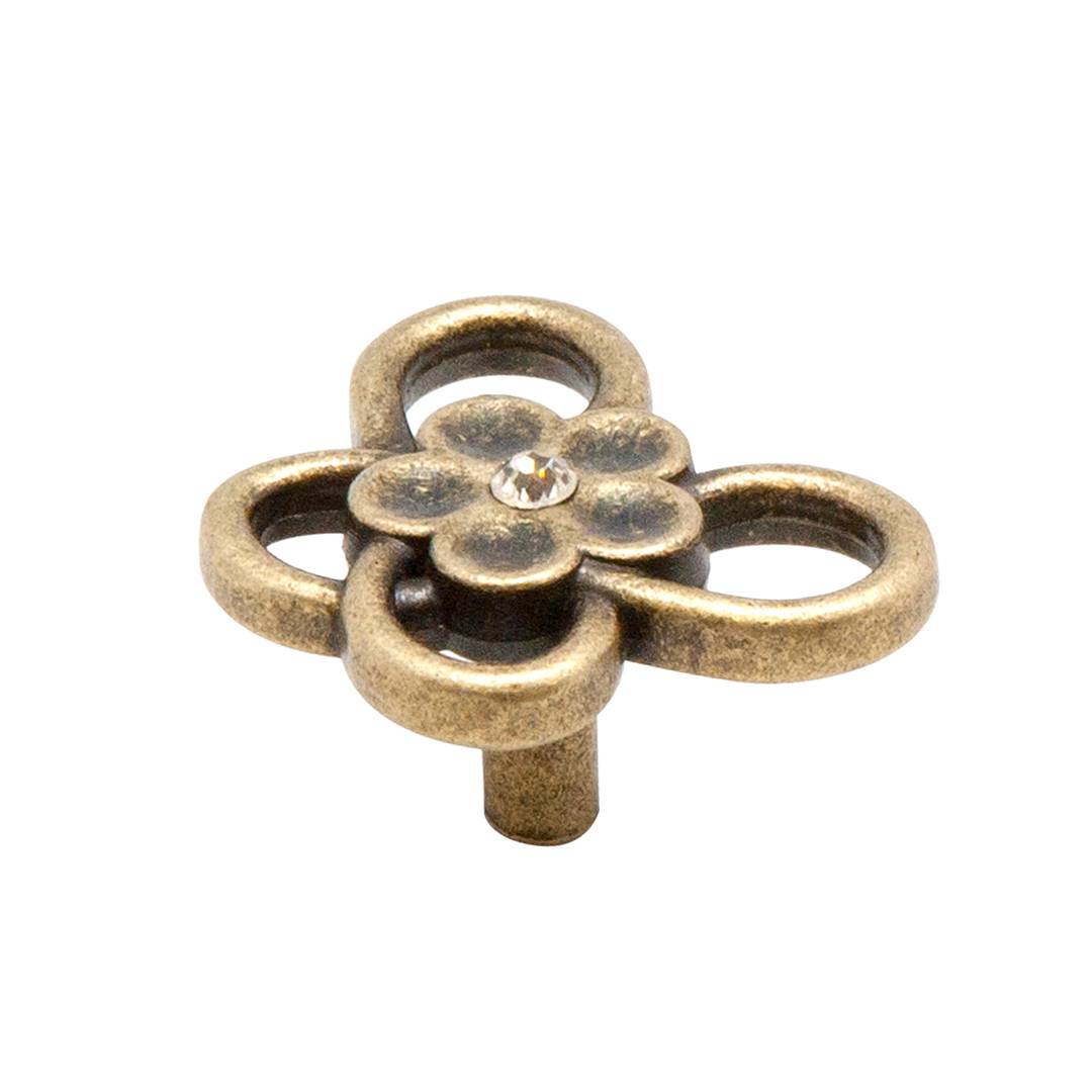 CRL26 OAB Ручка кнопка Оксидированная бронза Кристалл KERRON