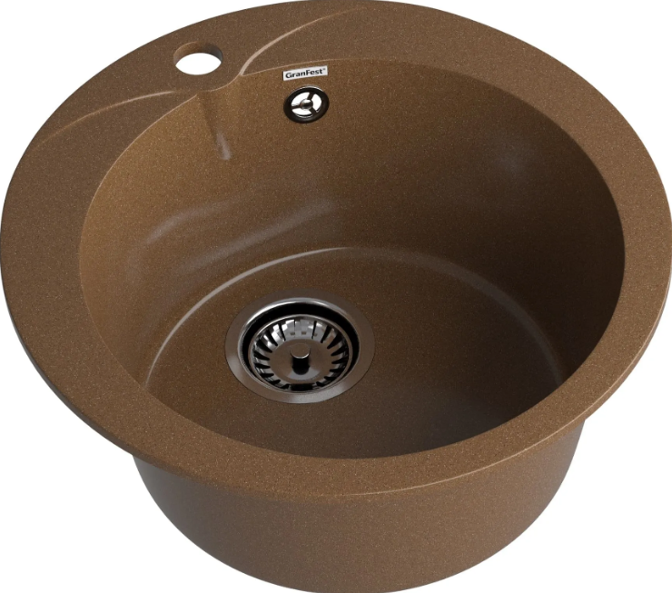 Мойка RONDO - Терракот 480х480х194мм круглый 1 чаша GranFest R-480 терракот 