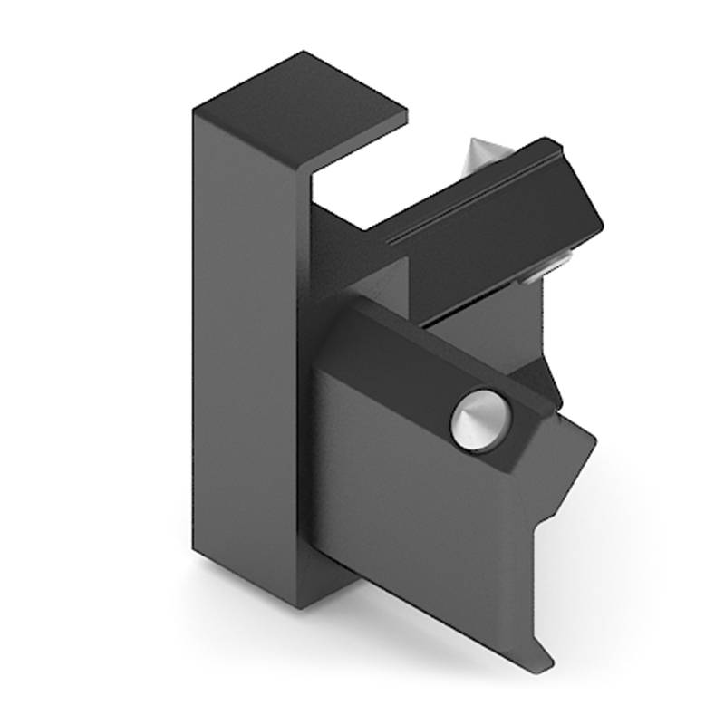 Уголки соединительные полки с подсветкой, 4 шт черный матовый 