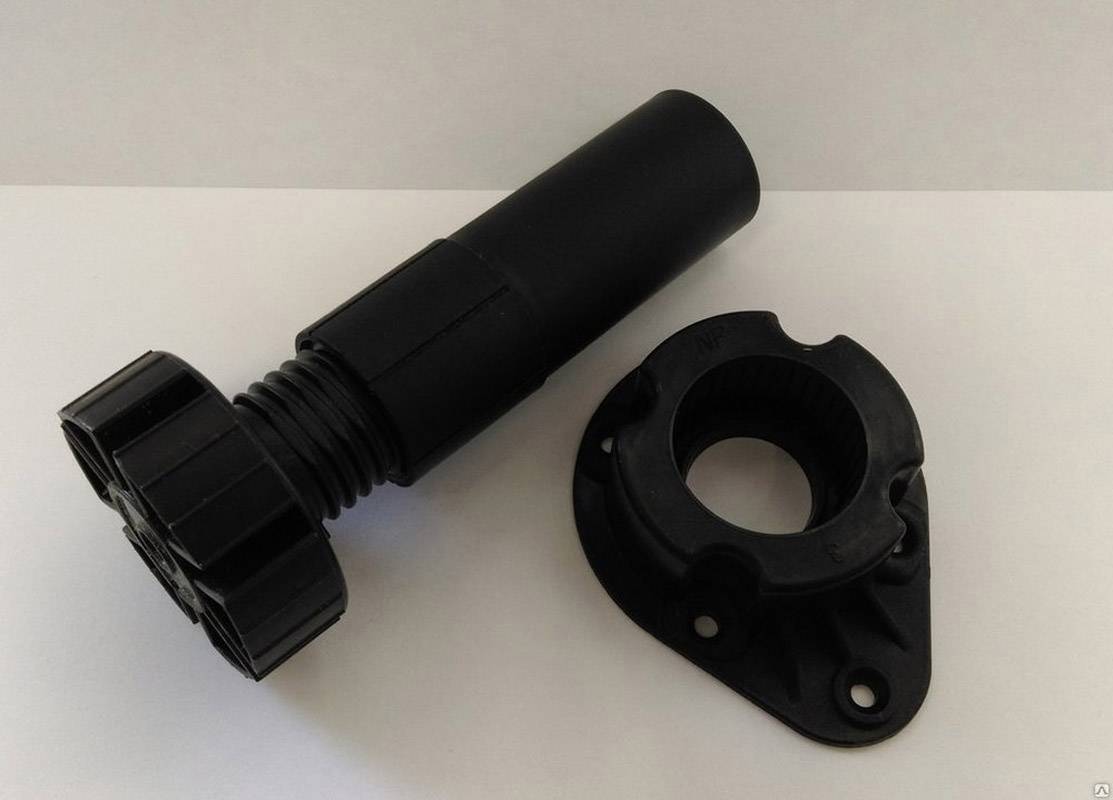 Опора кухонная с упором 100 мм разборная черный 