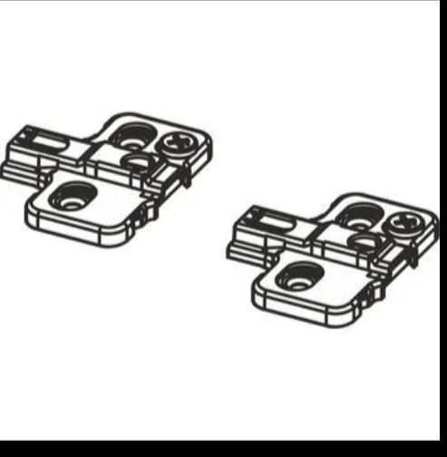18691 Ответная планка DTC Top Stay ST под среднюю петлю. 3D никель (2шт) 