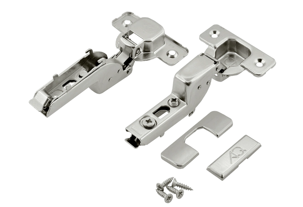 08.0175 Петля  Вкладная AQ V2. clip-on Без монтажной планки с доводчиком Clip-On никель 