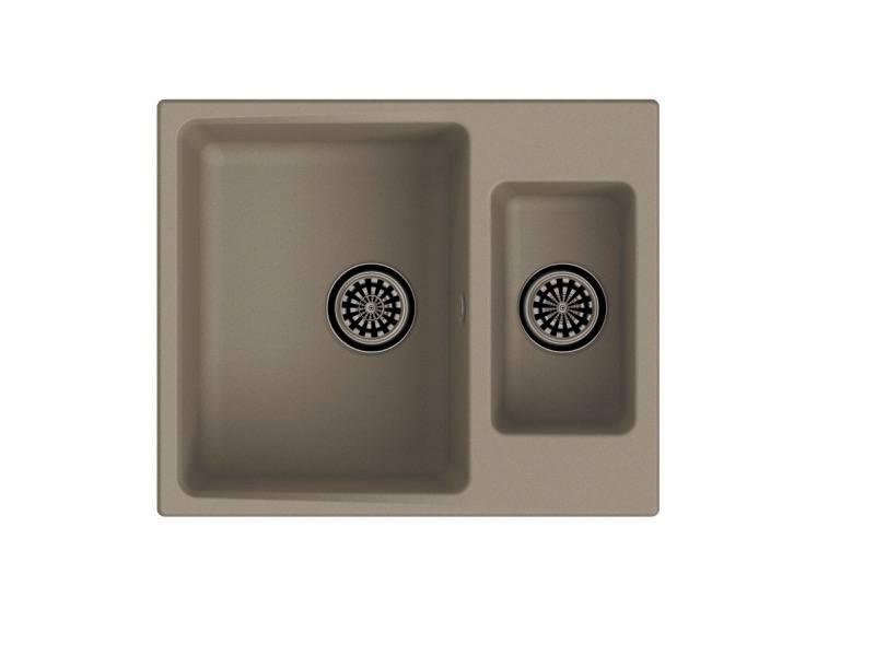 Мойка Gerd 60K Темно-бежевый 600х500х200мм прямоугольный 1,5 чаши Ewigstein 60K 