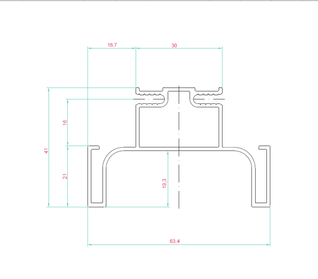 Visio 14799331044 Ручка профильная  C-обр. вертикальная для 16мм 3 000 мм Черный матовый Металл Reha