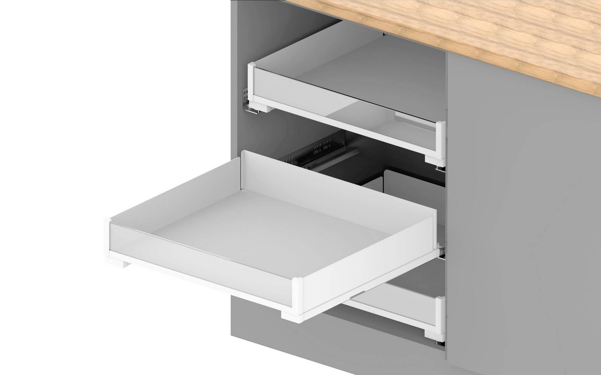 Ящик выкатной 600 мм Белый/Стекло WE35.0002.01.331 REJS 