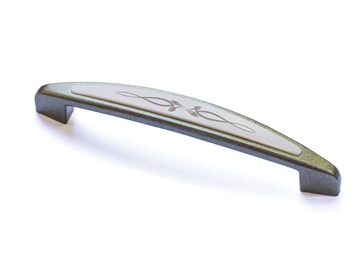 С9 (Тюльпан) Ручка скоба 128 мм Бронза Пластик с керамикой Алди